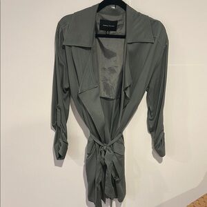 Jealous Tomato Green Trench Coat